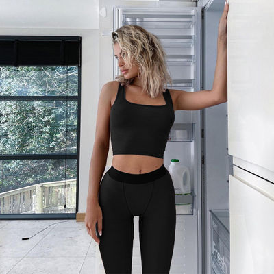 Gaun olahraga seksi tanpa lengan Fashion Slim Fit Gaun yoga wanita