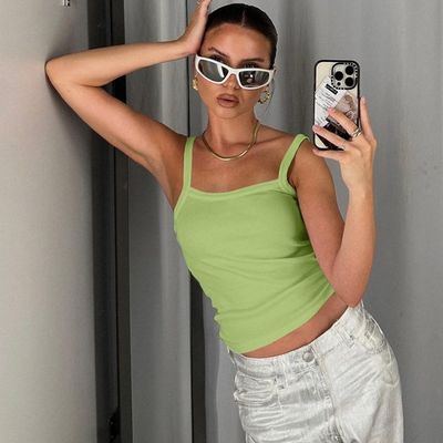 Musim semi dan musim panas mode baru seksi slim-fit rompi rompi bisa disesuaikan cetakan digital berbagai pola