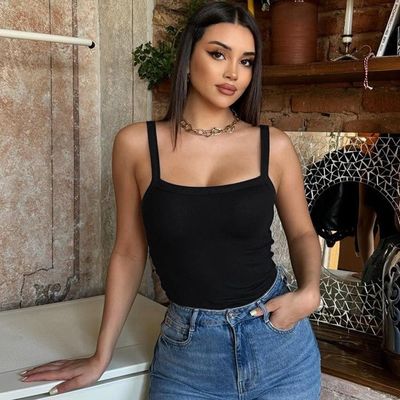 Musim semi dan musim panas mode baru seksi slim-fit rompi rompi bisa disesuaikan cetakan digital berbagai pola