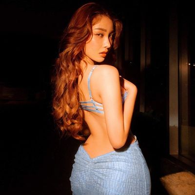 Sexy dada berongga bungkus royal sister angin kasa kustom cetakan hewan pendek tali gaun