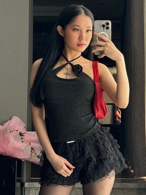 Fashion baru rempah-rempah seksi bordir renda up halter pinggang ramping vest warna padat