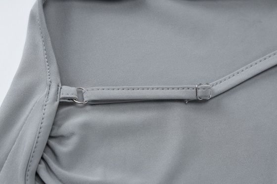 Fashion baru seksi tanpa punggung langsing custom split halter gaun