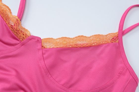 Musim panas mode baru seksi renda gaun tanpa tali
